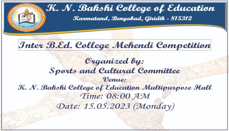 Inter B.Ed College Mehndi Compitition