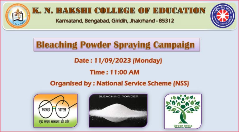 Bleaching Powder Spraying Campaign