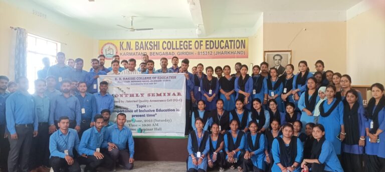 Monthly Seminar, Topic- “Importance of Inclusive Education in Present Time “-28/06/2025